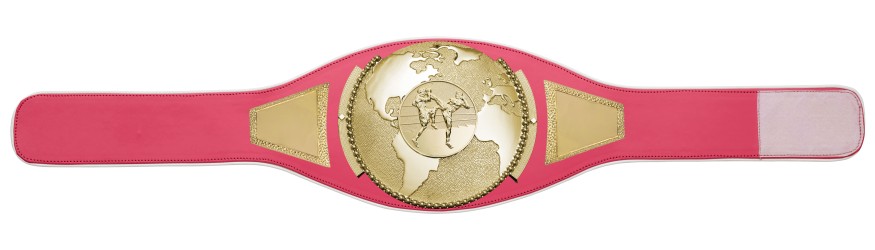 THAI BOXING CHAMPIONSHIP BELT PROGLOBE/G/TBOG - AVAILABLE IN 6+ COLOURS